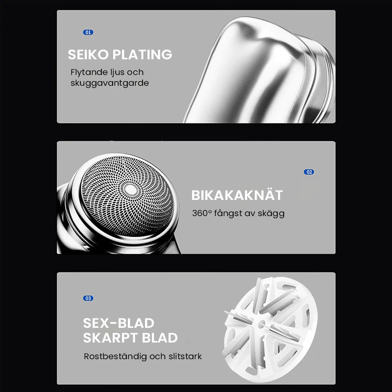 USB mini rakapparat för snabb och smidig rakning