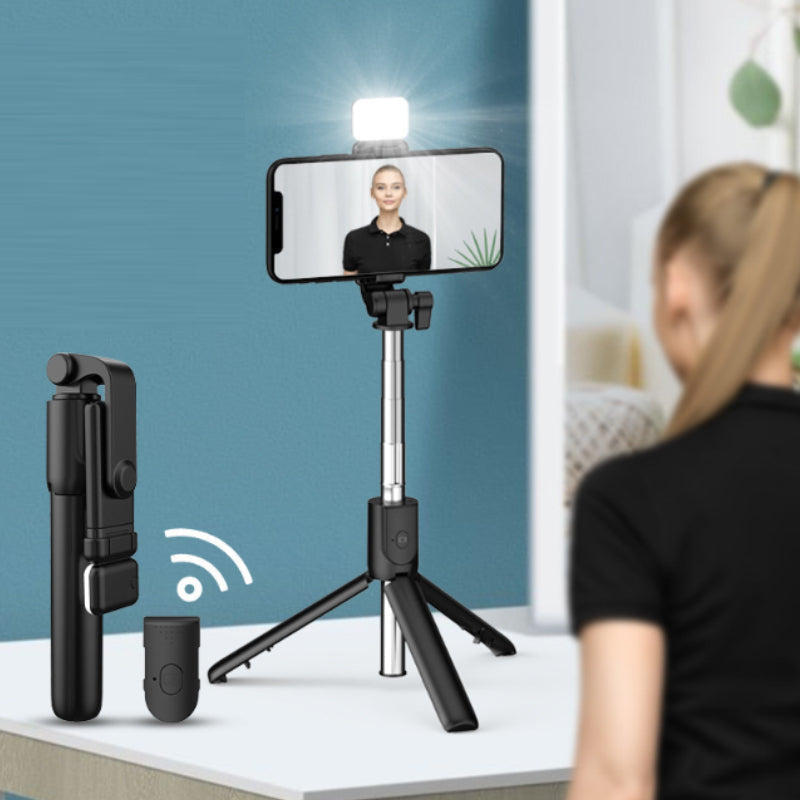 6 i 1 Trådlös Bluetooth Selfiepinne med Stativ