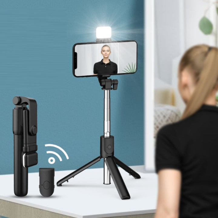 6 i 1 Trådlös Bluetooth Selfiepinne med Stativ