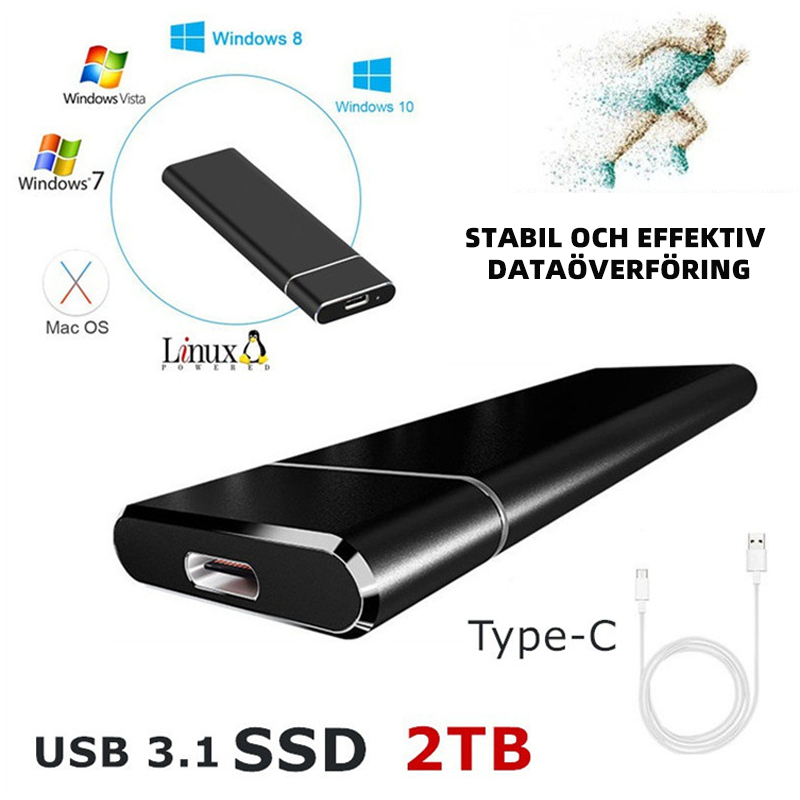Extern SSD-hårddisk med Ultrahastighet