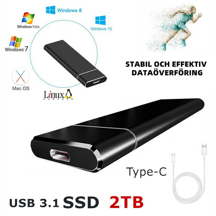 Extern SSD-hårddisk med Ultrahastighet