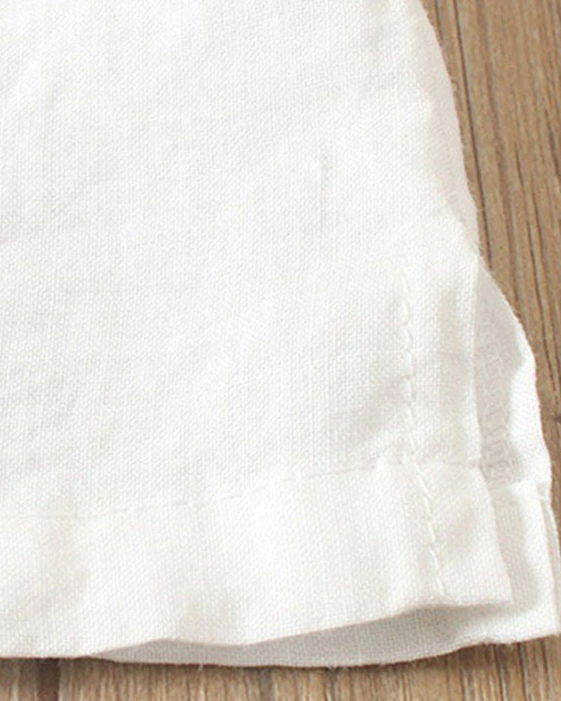 Enfärgad kortärmad sommar-t-shirt för dam
