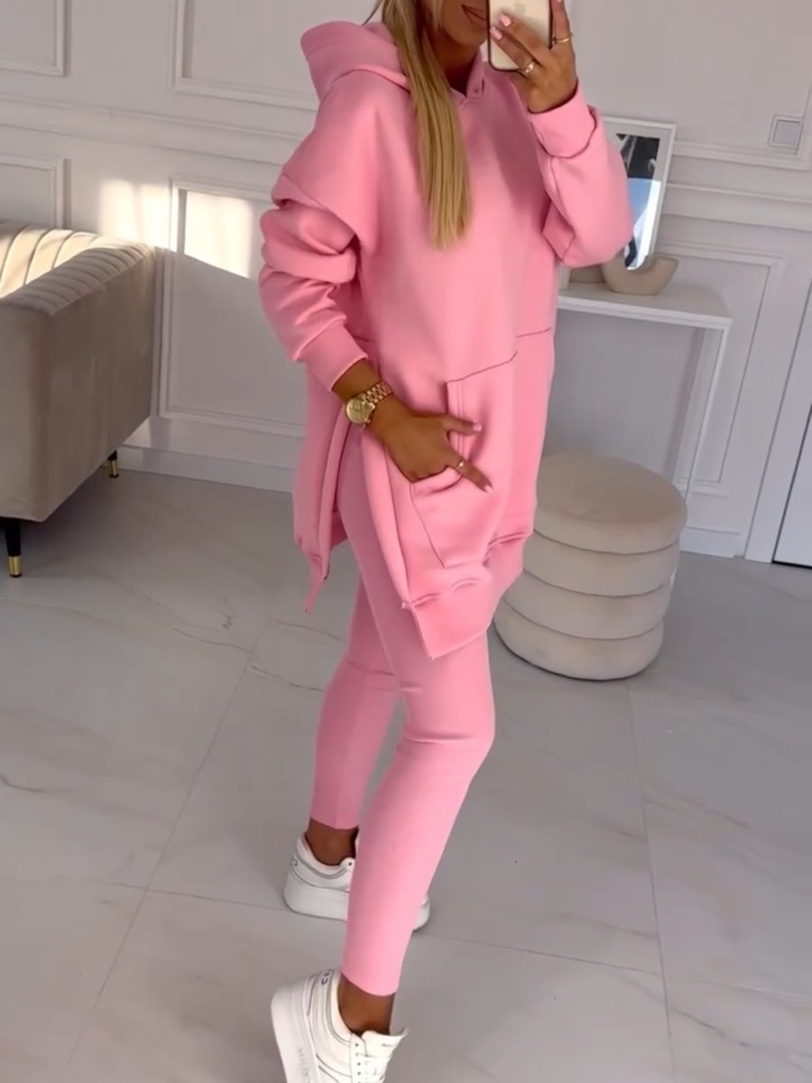 Chic komfortset: Huvtröja och leggings (2 delar) för dam