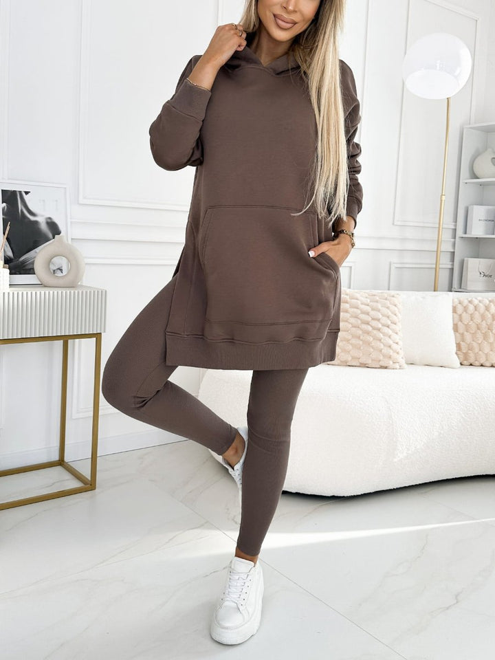 Chic komfortset: Huvtröja och leggings (2 delar) för dam