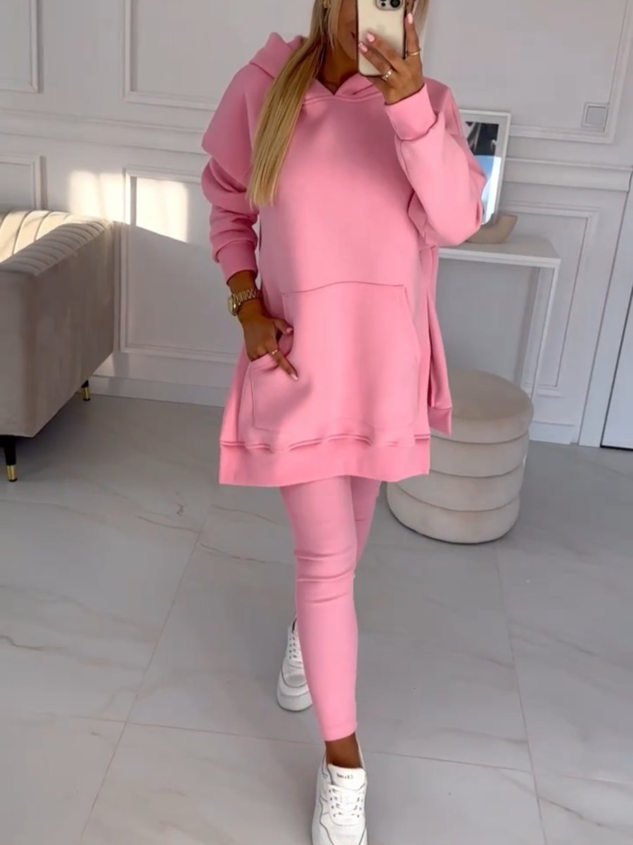 Chic komfortset: Huvtröja och leggings (2 delar) för dam
