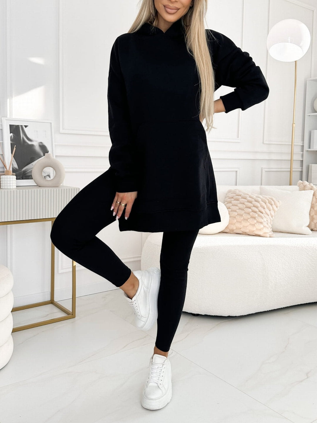 Chic komfortset: Huvtröja och leggings (2 delar) för dam