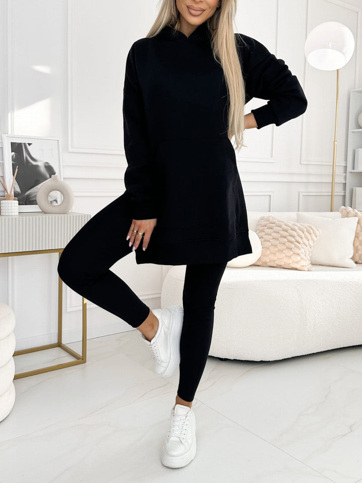Chic komfortset: Huvtröja och leggings (2 delar) för dam