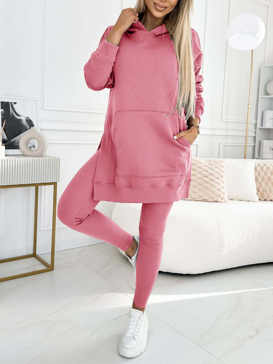 Chic komfortset: Huvtröja och leggings (2 delar) för dam