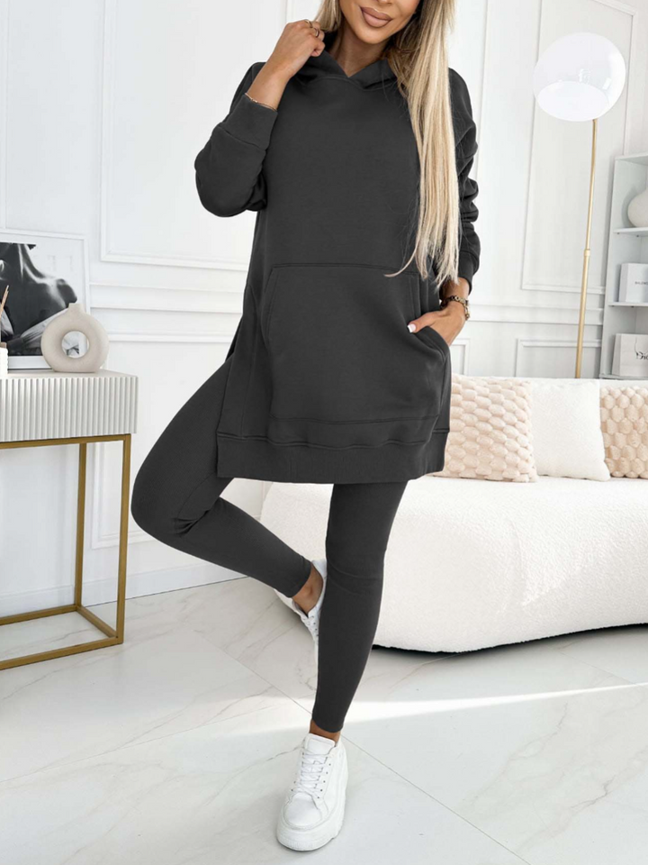 Chic komfortset: Huvtröja och leggings (2 delar) för dam