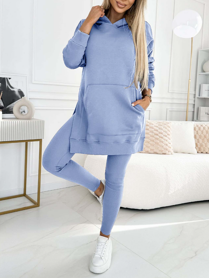Chic komfortset: Huvtröja och leggings (2 delar) för dam
